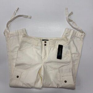 Lauren Ralph Lauren Paratrooper White Pants Womens Sz 2 Utility‎ Tactical Cargo